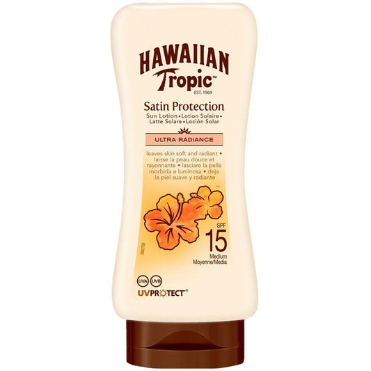 HAWAIIAN TROPIC - Satin Protection | Sun Lotion with Mango and Shea Butter SPF 15 | 180 ml