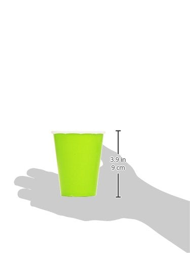 Amscan Kiwi Green Paper Cups 266ml-8 Pcs, 8 Count (Pack of 1)