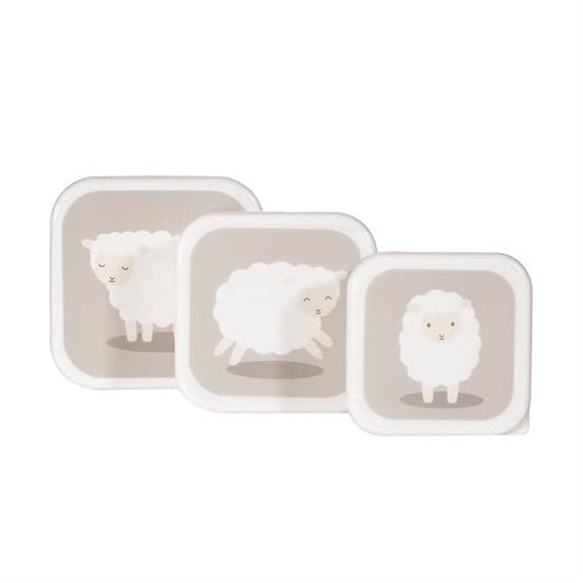 Sass & Belle Louie Lamb Lunch Boxes - Set of 3