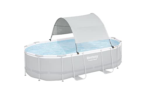 Bestway Pool Canopy | Flowclear UPF 40+ Sun Protection, Waterproof Rectangle Oval Pool Protection, Ground Pools Accessories