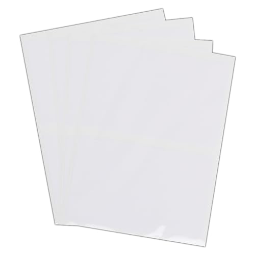 Blick Labels, White, Self Adhesive Stickers, Rectangular, 50mm x 80mm, 14 Labels, for Home, Office, Family, School, Letters, Address