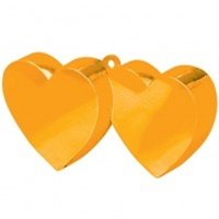 Orange Double Heart Balloon Weights 170g/6oz