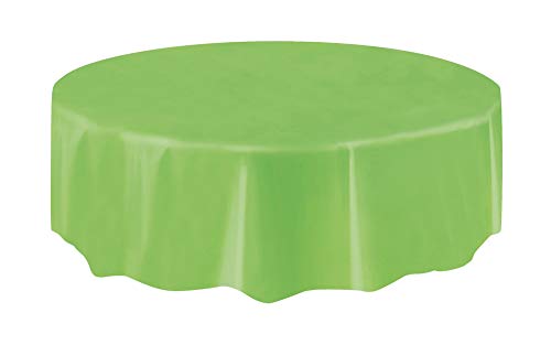 Plain Lime Green Round Table cover  84 IN DIA (SINGLE UNIT)