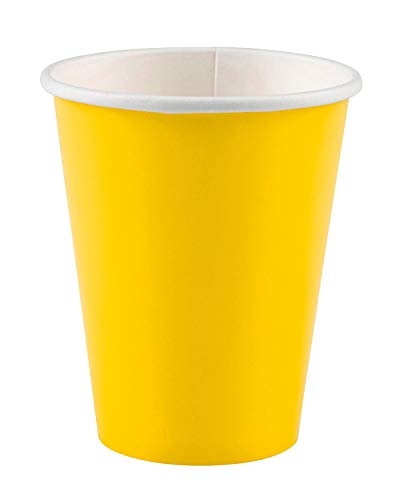 Amscan Yellow Bright Paper Cups 266ml-8 Pcs, 8 Count (Pack of 1)