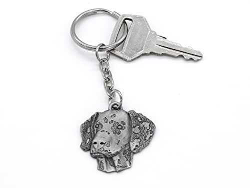 Pewter Dalmatian Dog Keyring