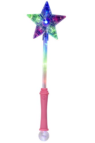 Star Wand with Disco Ball - Pink = 40cm