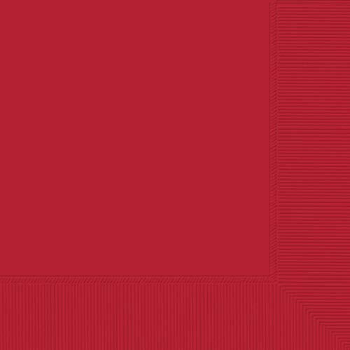 Amscan Red Value Pack 25cm-50 Pcs 2ply Cocktail Napkins, 50pcs