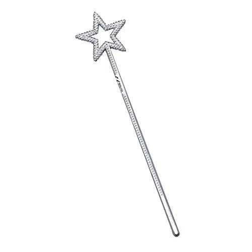 Bristol Novelty Fairy Wand Plastic Silver, One Size