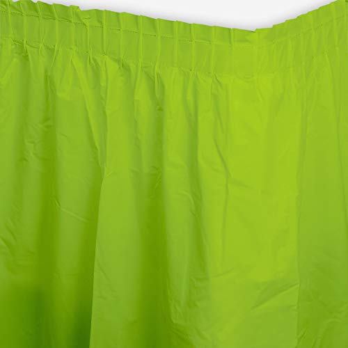 Amscan Kiwi Green Pleated Plastic Table Skirt