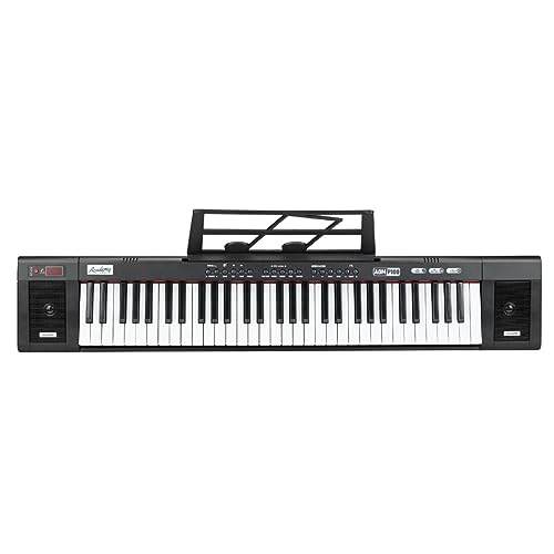 Toyrific Academy of Music Keyboard, 61 Key Digital Display Electric Piano, Music Keyboard Instrument for Beginners and Learners, With Music Stand