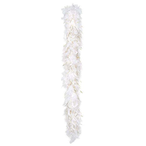 Boland Feather boa 50 g Glamour white with gold (180 cm)