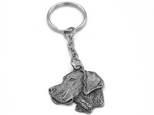 Pewter Great Dane Dog Keyring