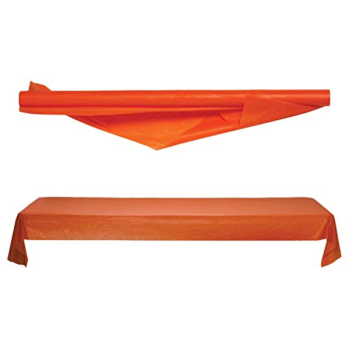 Amscan Orange Plastic Table Roll - 1 Pc, 1m x 30.5m