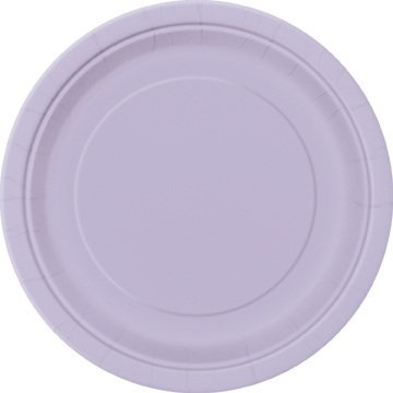 16 Round Paper Plates 9" inch Birthday Wedding Party Tableware Decorations (Lavender)