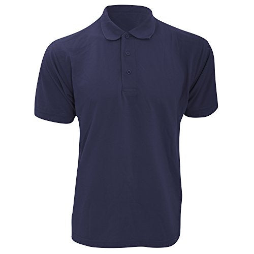 Kustom Kit Mens Short Sleeve Polo Shirts, Navy Blue, XX-Large. KK403