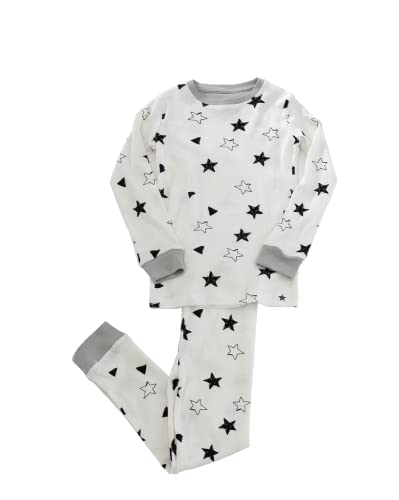 Jammie Doodles White Star Long Sleeve PJ Kids 9-10 Pyjamas Set