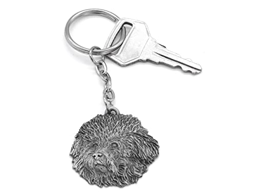 Pewter Bichon Frise Dog Keyring