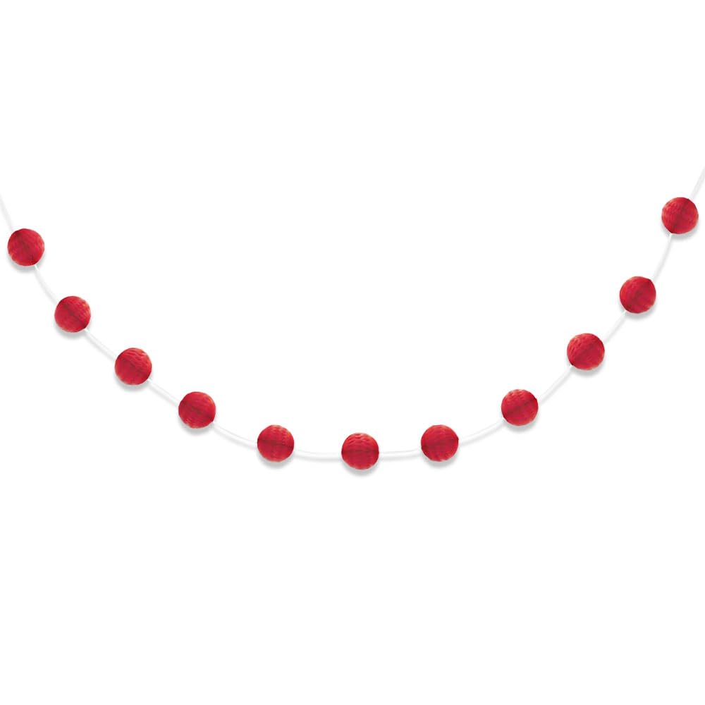 Unique Party - 7ft Red Honeycomb Ball Garland