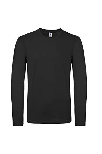 B&C Collection Long-sleeved cotton t-shirt with crew neck