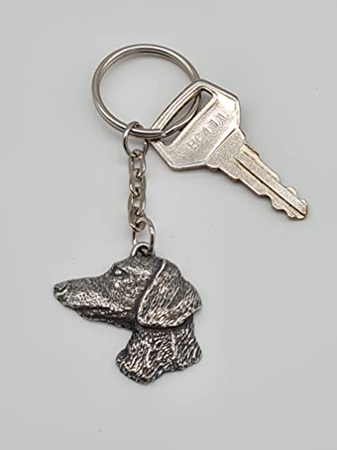 Pewter Dachshund Dog Keyring