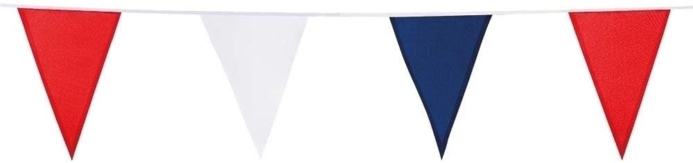 Boland Polyester Bunting, red/white/blue (26 x 18 cm)(10 m)