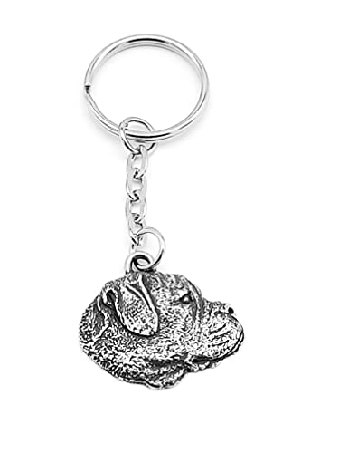 Pewter Bulldog Dog Keyring