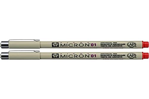 Pigma Micron Pen 01 .25mm Open Stock-Red