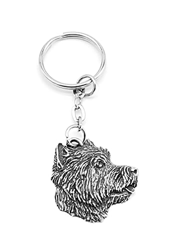 Pewter Westie Dog Keyring