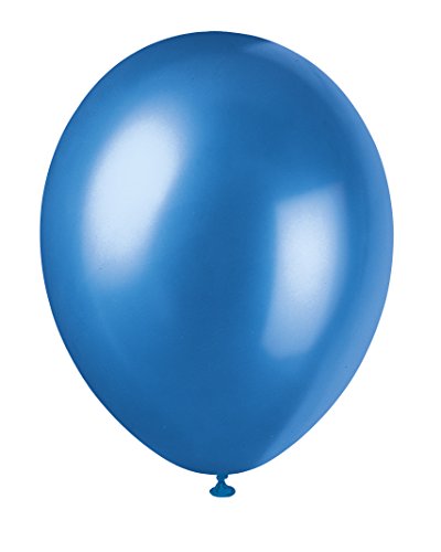 Unique Party - 12" Pearlised Latex Cosmic Blue Balloons, Pack of 8