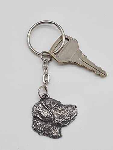 Pewter Labrador Dog Keyring