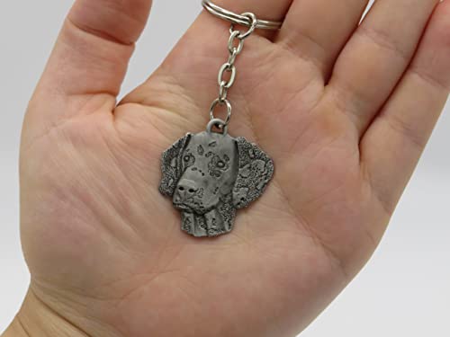 Pewter Dalmatian Dog Keyring