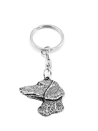 Pewter Dachshund Dog Keyring