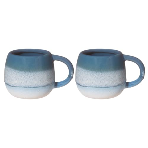 Sass & Belle Mojave Glaze Espresso Blue Mug - Set of 2