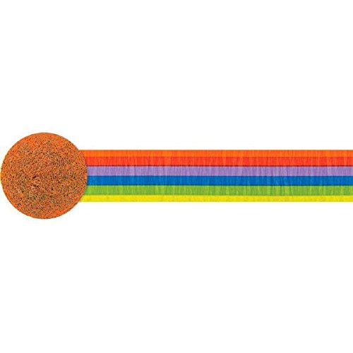 Rainbow Crepe Streamers 4.4.cm x 24.7m