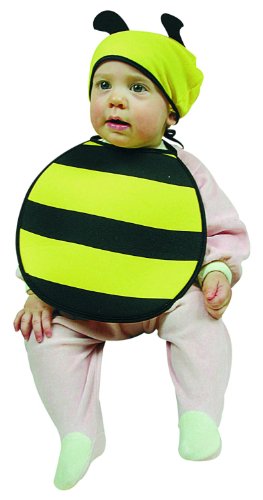 Baby Bee Bonnet & Bib Accessory for Fancy Dress