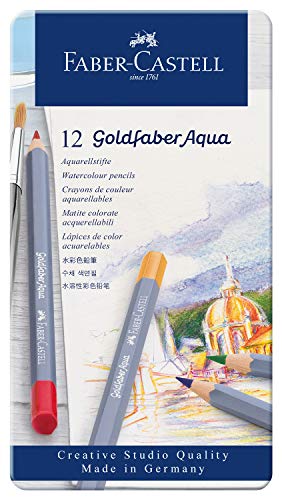 Goldfaber Aqua Watercolour Pencil in Metal Tin (Pack of 12)