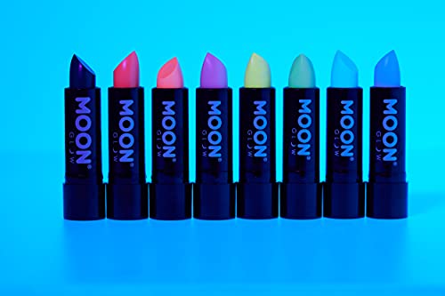 Neon UV Lipstick by Moon Glow - Bright Neon Coloured Lipstick - Glows under UV