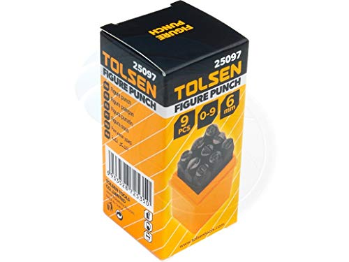 Tolson 9pcs Figure Emboss punch Stamp Set 6mm