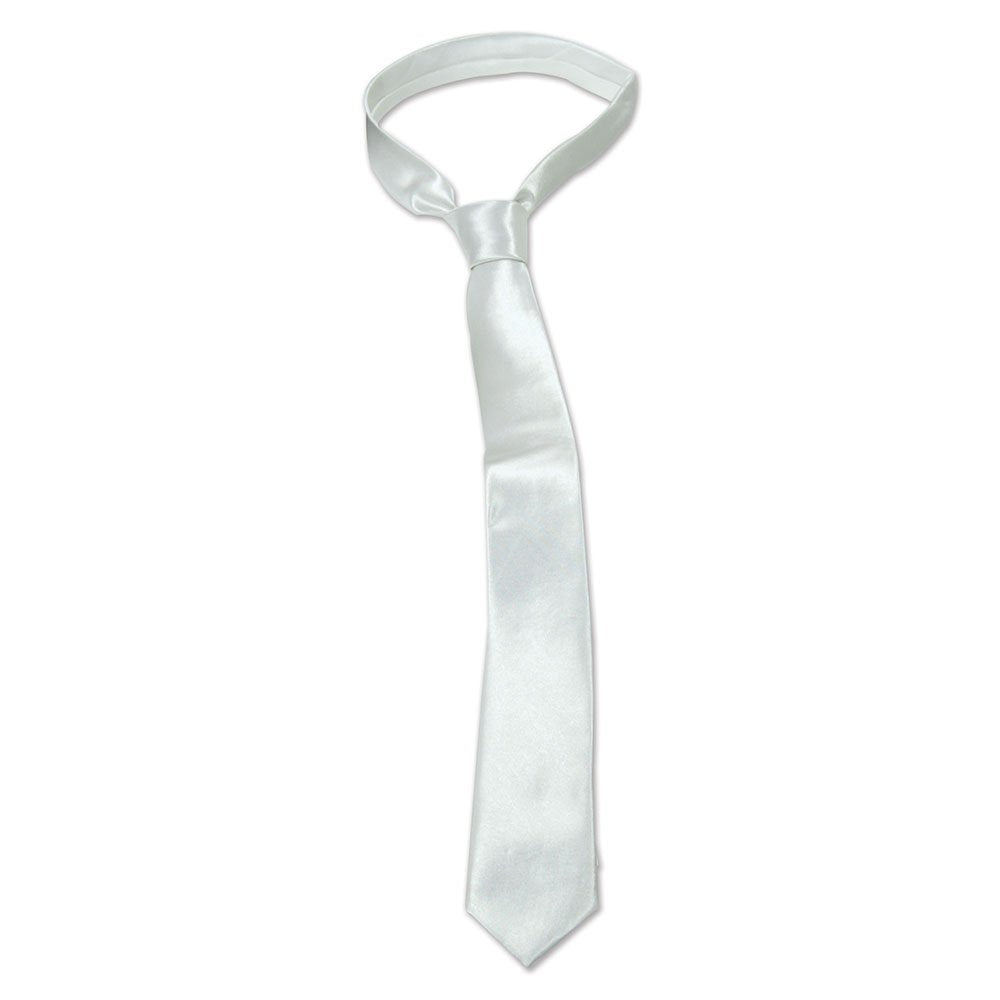 Bristol Novelty White Skinny Tie, One Size