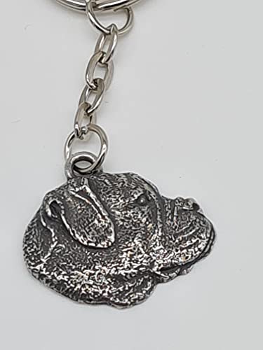 Pewter Bulldog Dog Keyring