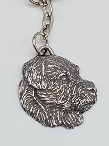 Pewter Border Terrier Dog Keyring