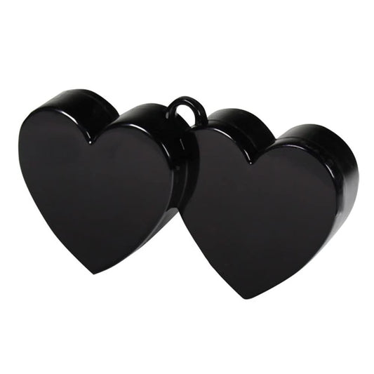 Black Double Heart Balloon Weights 170g/6oz