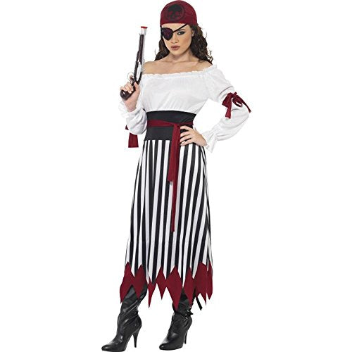 Smiffy's Pirate Lady Costume, Black & White