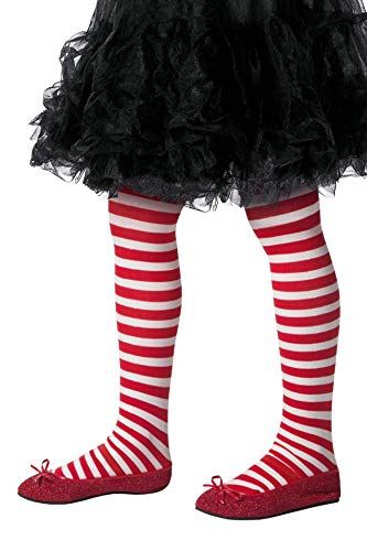 Smiffy's Child's Striped Tights, Red/White, UK 6-12