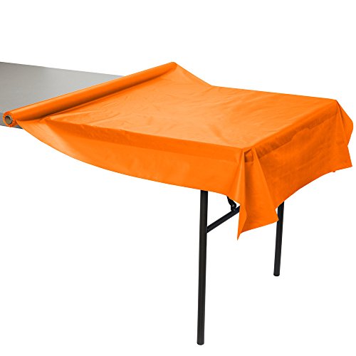 Amscan Orange Plastic Table Roll - 1 Pc, 1m x 30.5m