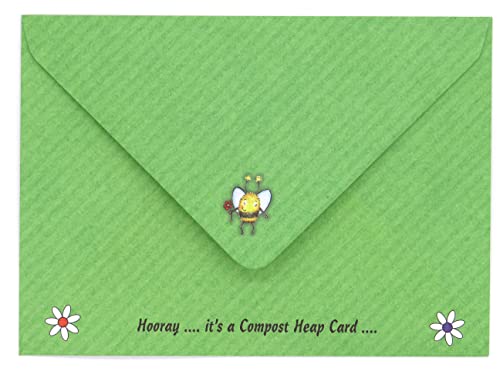 Compost Heap 100% Plastic Free ECO-Friendly Get Well Soon, "Keep your Gin Up" Humour Greeting Card & Envelope by DrawUK