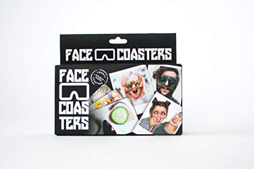 Gift Republic Beer Mat 'Face Coasters', Cardboard, Multi-Colour, 15.5 x 3.5 x 13 cm