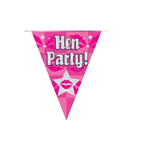 Party Bunting Hen Party Holographic Dot 11 flags 3.9m