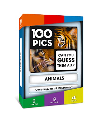 100 PICS Quiz Game - Pocket Puzzle Flash Card Games For Kids And Adults, Perfect For Home Entertainment And Family Fun