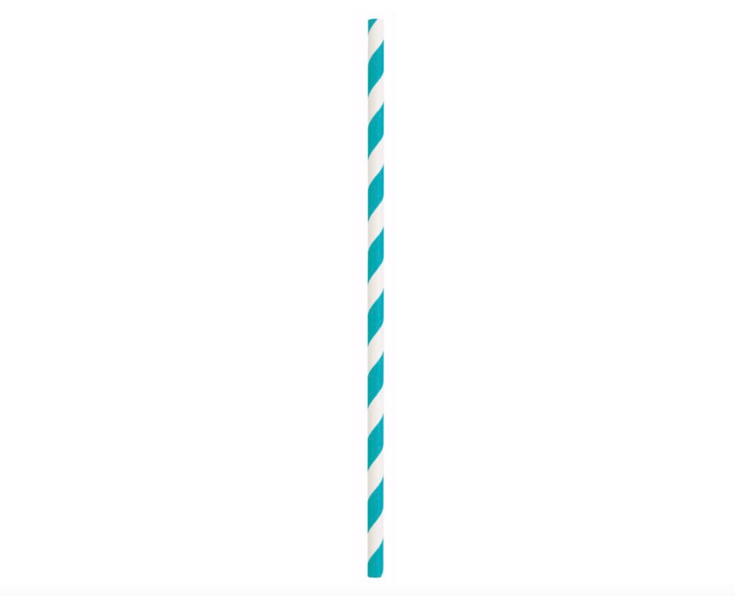 Striped Paper Straws | Light Blue | 10 Pcs.